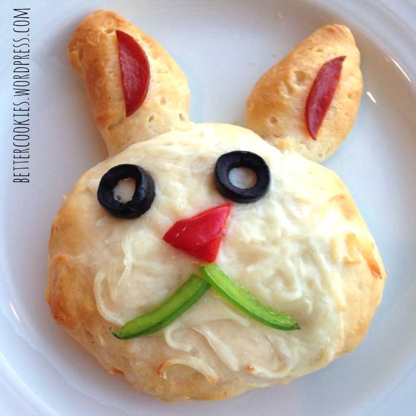 Easter Bunny Pizza Biscuit